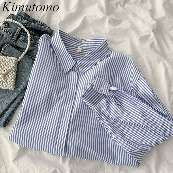 kimutomo spring striped blouse women korean fashion clothes female turn-down collar long sleeve single breasted shirt 210521, White
kimutomo spring striped blouse women korean fashion clothes female turn-down collar long sleeve single breasted shirt 210521, White