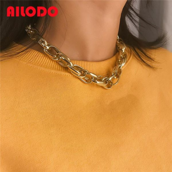 chokers ailodo punk cuban chain necklace for women gold silver color thick link statement collier fashion jewelry gift, Golden;silver
chokers ailodo punk cuban chain necklace for women gold silver color thick link statement collier fashion jewelry gift, Golden;silver