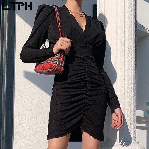 2021021 spring autumn dress women new casual full sleeved deep v-neck folds solid straight knee-length bag hip dresses, Black;gray
2021021 spring autumn dress women new casual full sleeved deep v-neck folds solid straight knee-length bag hip dresses, Black;gray