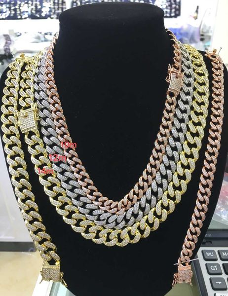 10mm 12mm iced zircon cuban necklace chain hip hop jewelry gold color copper material cz clasp mens necklace link 18-28inch x0509, Black
10mm 12mm iced zircon cuban necklace chain hip hop jewelry gold color copper material cz clasp mens necklace link 18-28inch x0509, Black