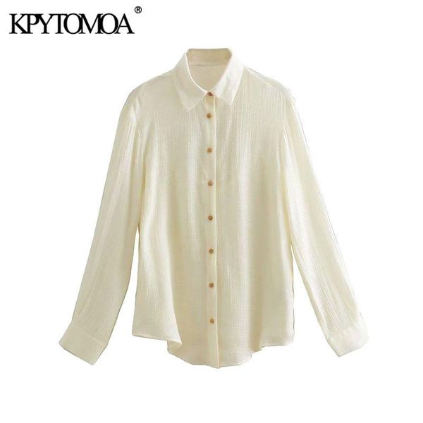 women's blouses & shirts kpytomoa women 2021 fashion office wear button-up semi-sheer vintage lapel collar long sleeve female chic, White
women's blouses & shirts kpytomoa women 2021 fashion office wear button-up semi-sheer vintage lapel collar long sleeve female chic, White