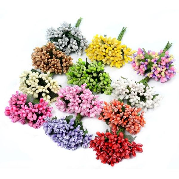 decorative flowers & wreaths 12pcs/lot artificial flower stamen mulberry wire stem for wedding decoration diy needlework gift box wreath fak
decorative flowers & wreaths 12pcs/lot artificial flower stamen mulberry wire stem for wedding decoration diy needlework gift box wreath fak