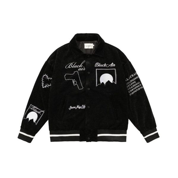 men's jackets dark embroidered letter velvet jacket ins european and american fashion brand loose stand collar baseball, Black;brown
men's jackets dark embroidered letter velvet jacket ins european and american fashion brand loose stand collar baseball, Black;brown