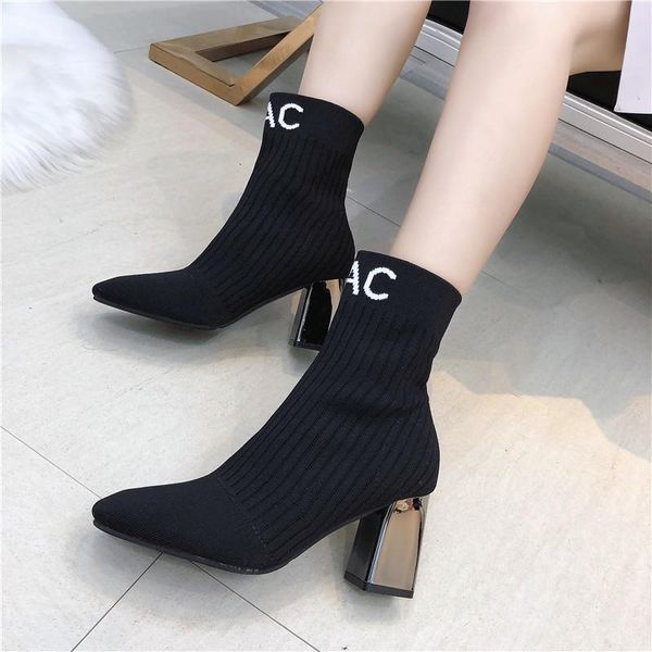 boots 2021 spring and autumn pointed thick with socks winter stretch high heel women, Black
boots 2021 spring and autumn pointed thick with socks winter stretch high heel women, Black