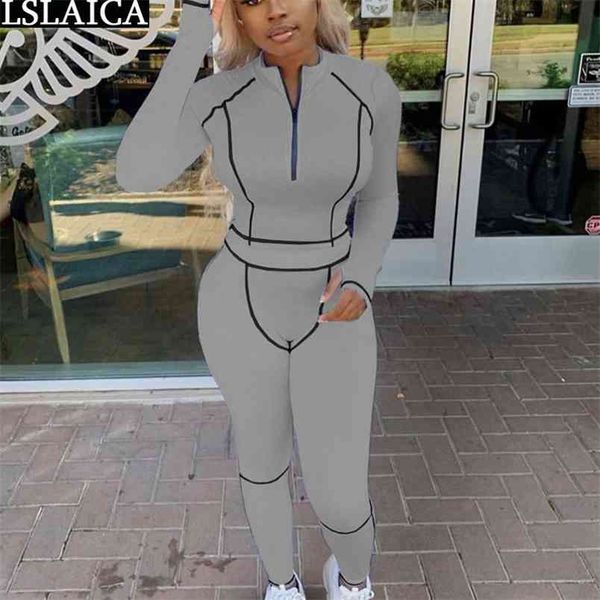 two piece outfits for women long sleeve zipper crop pants female 2 peice sets casual skinny sportswear conjuntos de mujer 210515, White
two piece outfits for women long sleeve zipper crop pants female 2 peice sets casual skinny sportswear conjuntos de mujer 210515, White