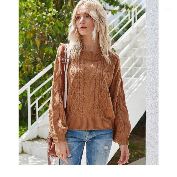 autumn and winter round neck pullover women's solid color long-sleeved twisted loose sweater jersey mujer em* sweaters, White;black
autumn and winter round neck pullover women's solid color long-sleeved twisted loose sweater jersey mujer em* sweaters, White;black