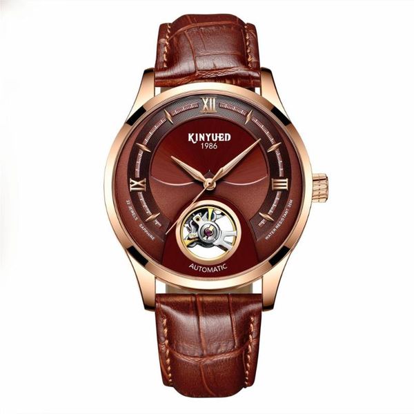 kinyuedbrand rose gold fashion watch hollow out automatic mechanical waterproof men's watches j059 wristwatches, Slivery;brown
kinyuedbrand rose gold fashion watch hollow out automatic mechanical waterproof men's watches j059 wristwatches, Slivery;brown