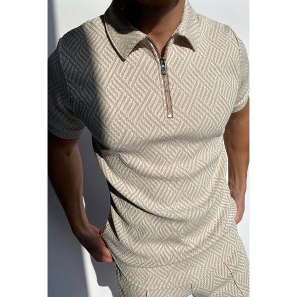 felicitous pattern men's zipper polo shirt comfortable breathable fashionable cool daily travel work party, White;black
felicitous pattern men's zipper polo shirt comfortable breathable fashionable cool daily travel work party, White;black