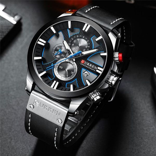 relogio masculino watches men's fashion sports stainless steel case leather strap quartz casual business watch wristwatches, Slivery;brown
relogio masculino watches men's fashion sports stainless steel case leather strap quartz casual business watch wristwatches, Slivery;brown