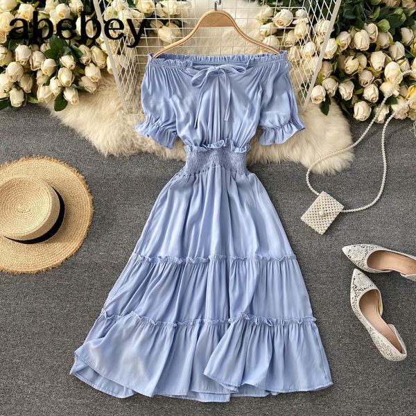 off shoulder dress women slash neck puff sleeve elastic ruched es summer elegant a-line ruffles short 210512, Black;gray
off shoulder dress women slash neck puff sleeve elastic ruched es summer elegant a-line ruffles short 210512, Black;gray