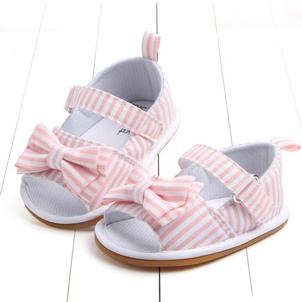 cute bows rubber sole outdoor baby girl sandals striped cotton non-slip toddler infant girls summer shoes, Black;red
cute bows rubber sole outdoor baby girl sandals striped cotton non-slip toddler infant girls summer shoes, Black;red