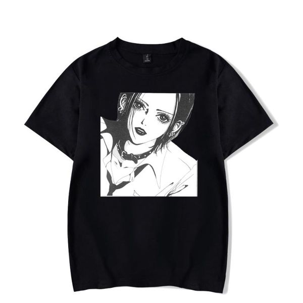 men's t-shirts japanese anime nana osaki men woman manga cotton printed o-neck streetwear harajuku fashion short sleeves tees clothes, White;black