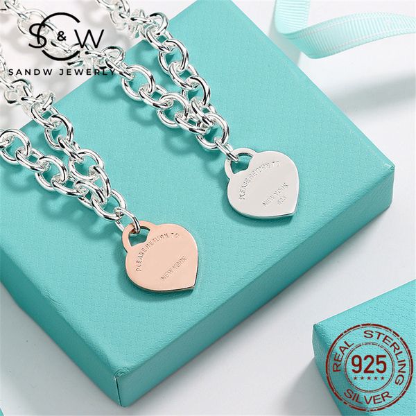 sandw women's light luxury jewelry heart necklace pendant lady s925 sterling silver temperament fashion original gift
sandw women's light luxury jewelry heart necklace pendant lady s925 sterling silver temperament fashion original gift