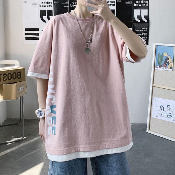 men's t-shirts fashion brand summer short sleeve t-shirt korean loose trend student couple, White;black
men's t-shirts fashion brand summer short sleeve t-shirt korean loose trend student couple, White;black