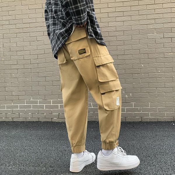 men's side pockets cargo harem pants 2021black hip hop casual male joggers trousers fashion streetwear multi pant, Black
men's side pockets cargo harem pants 2021black hip hop casual male joggers trousers fashion streetwear multi pant, Black