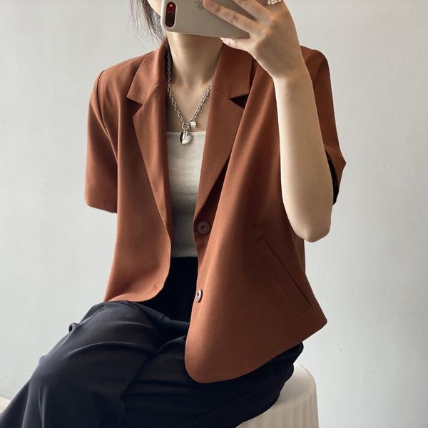 women's suits & blazers cropped women fashion solid summer pockets casual outwear thin bf 5 colors office lady simple mujer breathable, White;black
women's suits & blazers cropped women fashion solid summer pockets casual outwear thin bf 5 colors office lady simple mujer breathable, White;black