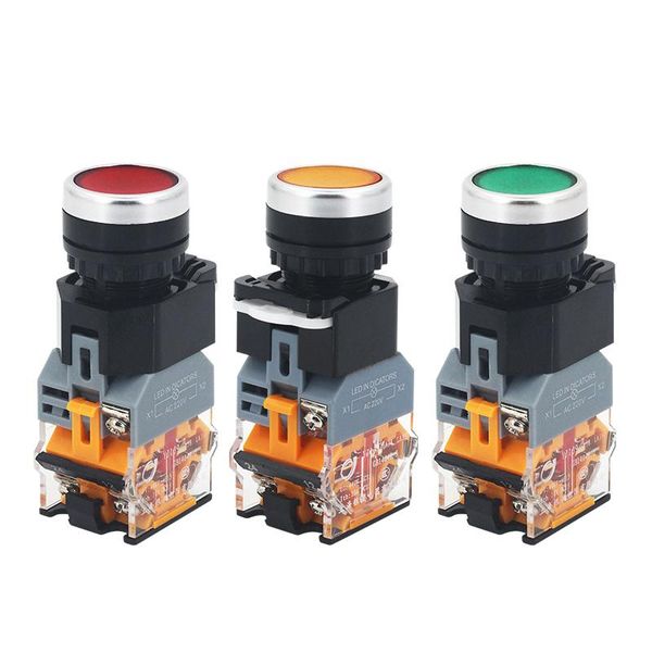 smart home control 10pcs la38-11d/11ds quality sliver contact push button switch with light on/off momentary/latching 22mm 220v 24v led indi
smart home control 10pcs la38-11d/11ds quality sliver contact push button switch with light on/off momentary/latching 22mm 220v 24v led indi