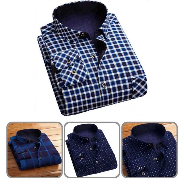 men's casual shirts single-breasted acetate fiber plush thicken formal men shirt for home, White;black
men's casual shirts single-breasted acetate fiber plush thicken formal men shirt for home, White;black