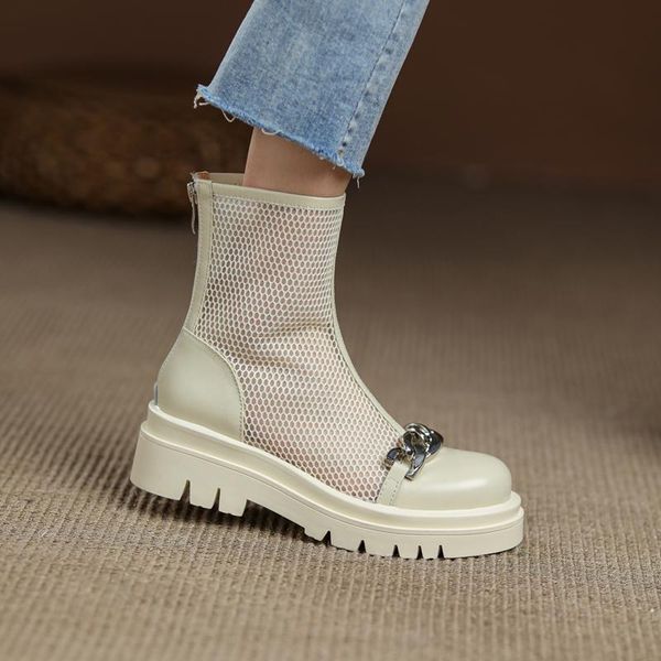 boots 2021 cool genuine leather mesh zipper female pumps spring summer round toe square high heel women shoes size 34-42, Black
boots 2021 cool genuine leather mesh zipper female pumps spring summer round toe square high heel women shoes size 34-42, Black