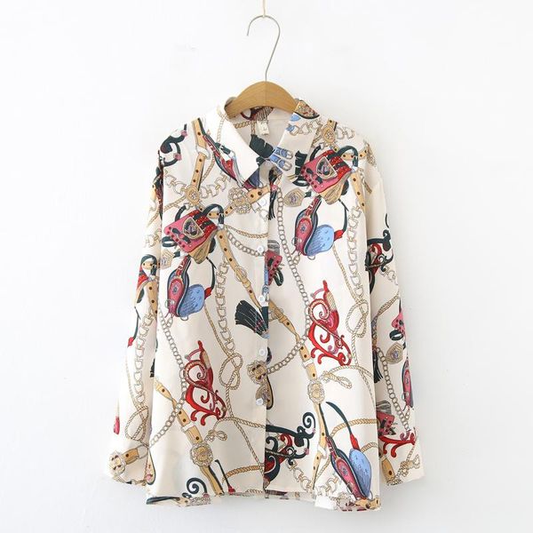 women's blouses & shirts casual chiffon blouse summer long sleeve blusas mujer female, White
women's blouses & shirts casual chiffon blouse summer long sleeve blusas mujer female, White