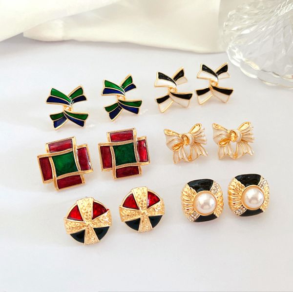 handmade 925 silver post stud earring antique palace enameled earrings jewelry for women, Golden;silver
handmade 925 silver post stud earring antique palace enameled earrings jewelry for women, Golden;silver