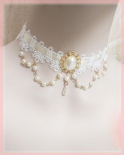 chokers lolita baroque vintga jewelry white pearl gorgeous bride girl women party lace necklace choker gift, Golden;silver
chokers lolita baroque vintga jewelry white pearl gorgeous bride girl women party lace necklace choker gift, Golden;silver