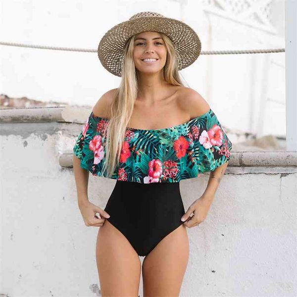 swimsuit swimwear women print ruffle bodysuit monokini female padded bathing suits beach wear summer 210716, White;black
swimsuit swimwear women print ruffle bodysuit monokini female padded bathing suits beach wear summer 210716, White;black