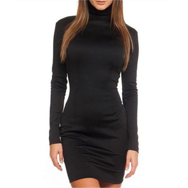 womens high neck dresses fashion trend long sleeve back metal zipper hip short skirts designer female spring slimming mid-length dress, Black;gray
womens high neck dresses fashion trend long sleeve back metal zipper hip short skirts designer female spring slimming mid-length dress, Black;gray