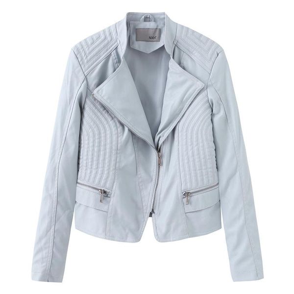 women's leather & faux spring autumn soft pu leahter jacket women fashion zipper moto biker style short coat female 2021 casual jackets, Black
women's leather & faux spring autumn soft pu leahter jacket women fashion zipper moto biker style short coat female 2021 casual jackets, Black