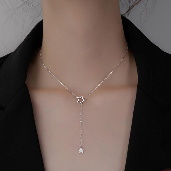 pendant necklaces women girls star clavicle necklace shining rhinestone tassel y shape chain sweet adjustable, Silver
pendant necklaces women girls star clavicle necklace shining rhinestone tassel y shape chain sweet adjustable, Silver
