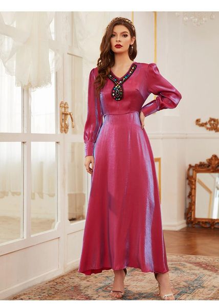 ethnic clothing 2021 dubai v-neck full sleeve long dress for women muslim abaya caftan saudi turkey rose red robe arabe elegant dresses
ethnic clothing 2021 dubai v-neck full sleeve long dress for women muslim abaya caftan saudi turkey rose red robe arabe elegant dresses