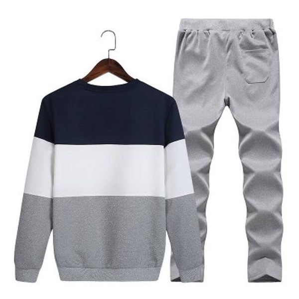 men's tracksuits 2pcs/set autumn men set stitching o-neck full sleeve sweatshirt warmer fashion casual tracksuit on sale, Gray
men's tracksuits 2pcs/set autumn men set stitching o-neck full sleeve sweatshirt warmer fashion casual tracksuit on sale, Gray