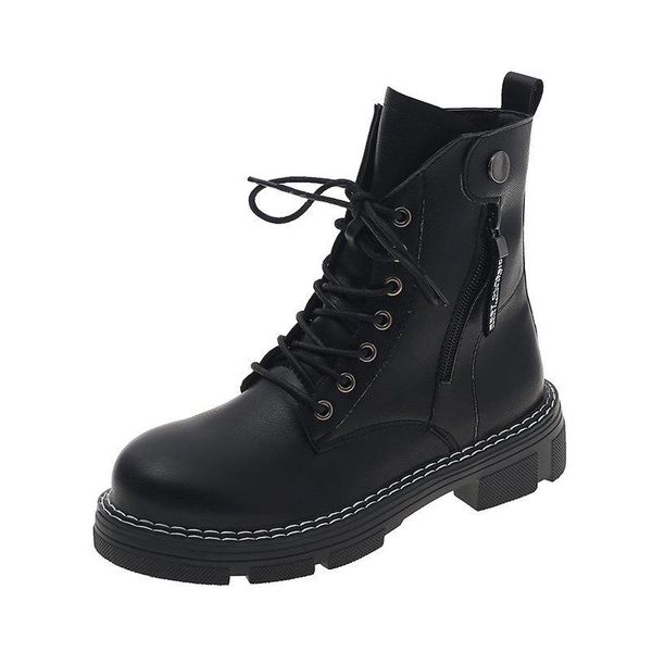 boots 2021 autumn and winter women's british style fashion retro round head thick heel wild, Black
boots 2021 autumn and winter women's british style fashion retro round head thick heel wild, Black