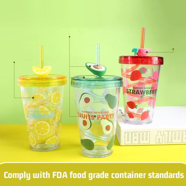 mugs summer cartoon fruit rotating straw cup children's plastic water female gift creative handy mug
mugs summer cartoon fruit rotating straw cup children's plastic water female gift creative handy mug