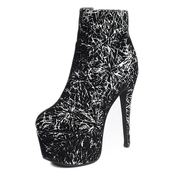 boots oversized gold gradient firework shape super high heel short purple zipper waterproof platform ankle, Black
boots oversized gold gradient firework shape super high heel short purple zipper waterproof platform ankle, Black