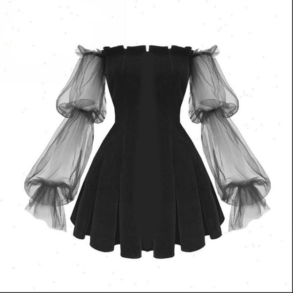 spring gothic womens dress harajuku black women mini dresses club punk mesh puff sleeve female off shoulder vestidos, Black;gray
spring gothic womens dress harajuku black women mini dresses club punk mesh puff sleeve female off shoulder vestidos, Black;gray