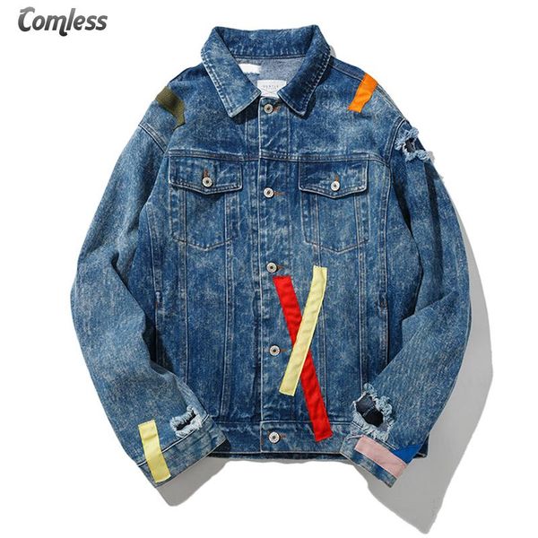 men's jackets 2021 fashion design holes denim jacket men cotton turn-down collar blue clothing loose solid washed cowboy coat, Black;brown
men's jackets 2021 fashion design holes denim jacket men cotton turn-down collar blue clothing loose solid washed cowboy coat, Black;brown