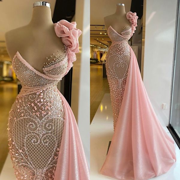 luxury pink beaded mermaid evening dresses pearls crystal sheer one shoulder lace prom dress formal party gowns custom made robe de mariée, Black;red
luxury pink beaded mermaid evening dresses pearls crystal sheer one shoulder lace prom dress formal party gowns custom made robe de mariée, Black;red
