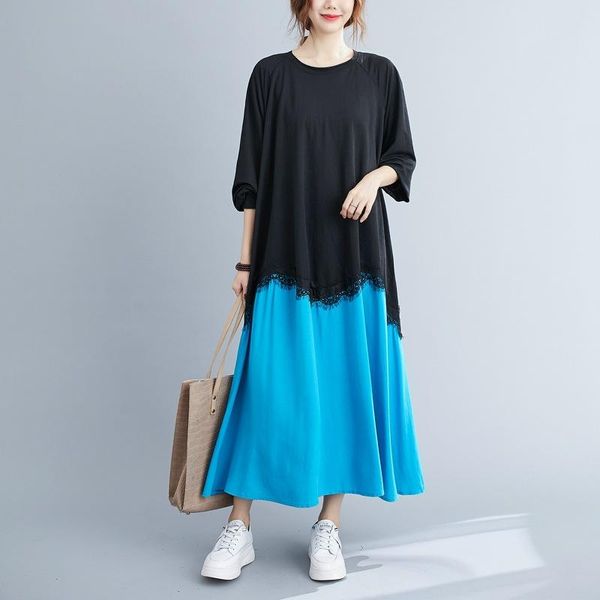 maternity dresses women's autumn retro stitching lace loose big size dress long sleeve temperament color matching for pregnant woman, White
maternity dresses women's autumn retro stitching lace loose big size dress long sleeve temperament color matching for pregnant woman, White