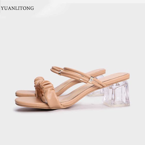 2021 summer everyday versatile heel wrinkled leather one-sided belt with thick heels two wear high heels, Black
2021 summer everyday versatile heel wrinkled leather one-sided belt with thick heels two wear high heels, Black