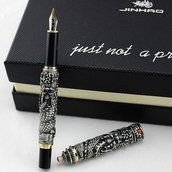 jinhao ancient grey chinese oriental dragon fountain pen with gift box ink pens office business school writing
jinhao ancient grey chinese oriental dragon fountain pen with gift box ink pens office business school writing