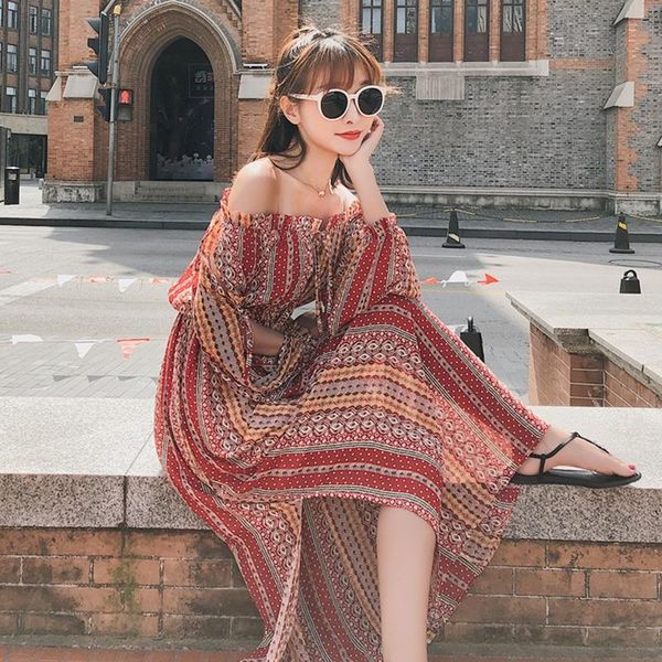 casual dresses bali word shoulder split beach dress 2021 summer travel seaside holiday chiffon, Black;gray
casual dresses bali word shoulder split beach dress 2021 summer travel seaside holiday chiffon, Black;gray
