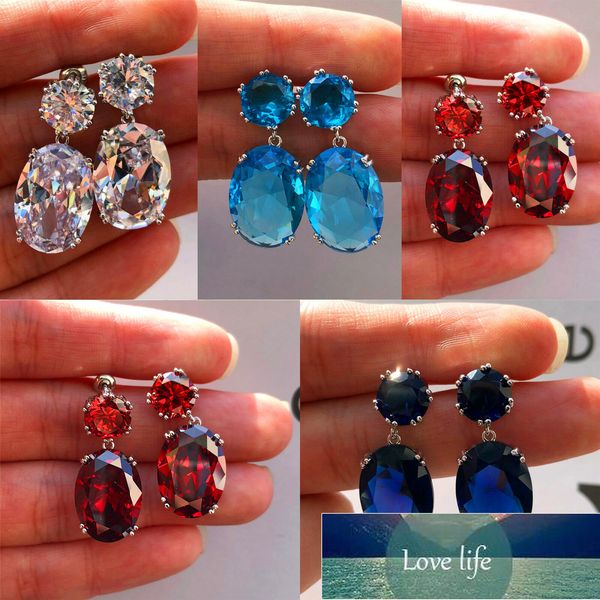 big zircon earrings luxury crystal cubic zircon stud earrings wedding jewelry big pink stone bohemia earrings for women girl's factory, Silver
big zircon earrings luxury crystal cubic zircon stud earrings wedding jewelry big pink stone bohemia earrings for women girl's factory, Silver
