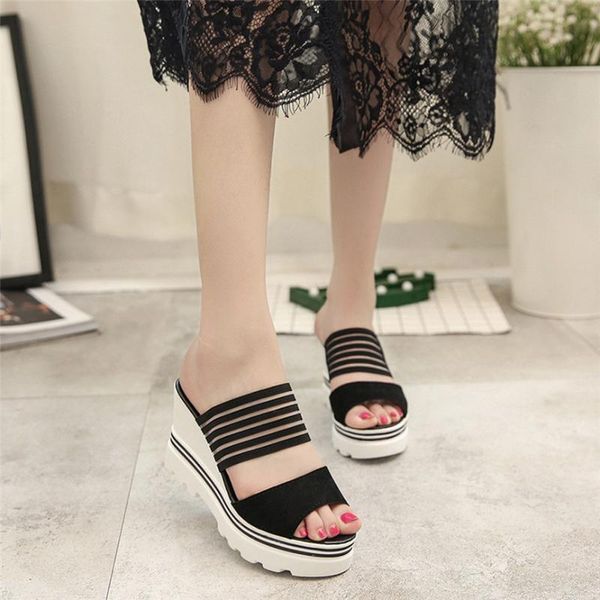 slippers fashion casual women fish mouth platform high heels wedges sandals open toe shoes slip-on peep outside basic, Black
slippers fashion casual women fish mouth platform high heels wedges sandals open toe shoes slip-on peep outside basic, Black