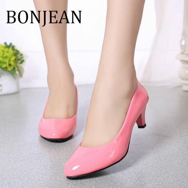 dress shoes bonjean round toe basic for women 2021 spring autumn pu leather mid heel pumps fashion ladies pink bj1329, Black
dress shoes bonjean round toe basic for women 2021 spring autumn pu leather mid heel pumps fashion ladies pink bj1329, Black
