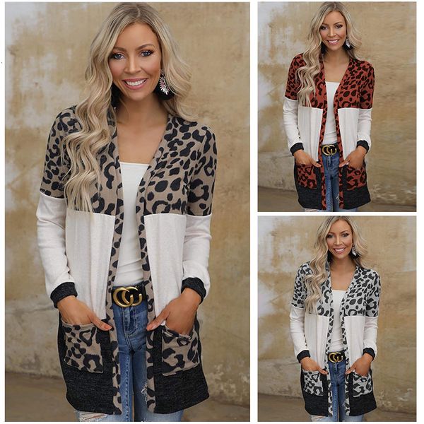 winter leopard print knitted coat women's 2021 medium and long cardigan sweater 254962, Black
winter leopard print knitted coat women's 2021 medium and long cardigan sweater 254962, Black