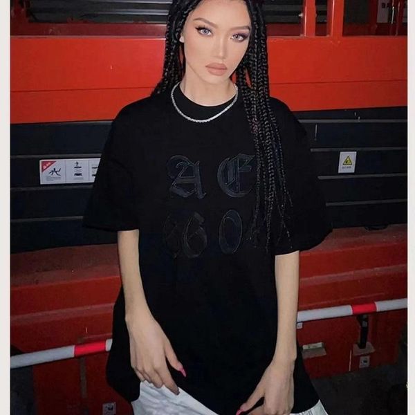 women's t-shirt oversized letter printed short-sleeved loose retro punk y2k park clothes size vintage clothing o-neck hip-hop, White
women's t-shirt oversized letter printed short-sleeved loose retro punk y2k park clothes size vintage clothing o-neck hip-hop, White