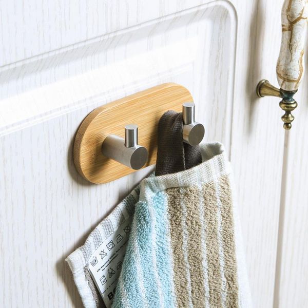 self adhesive bamboo stainless steel hooks bag key hanger headphone storage holder hanging bathroom towel rustproof hook & rails
self adhesive bamboo stainless steel hooks bag key hanger headphone storage holder hanging bathroom towel rustproof hook & rails