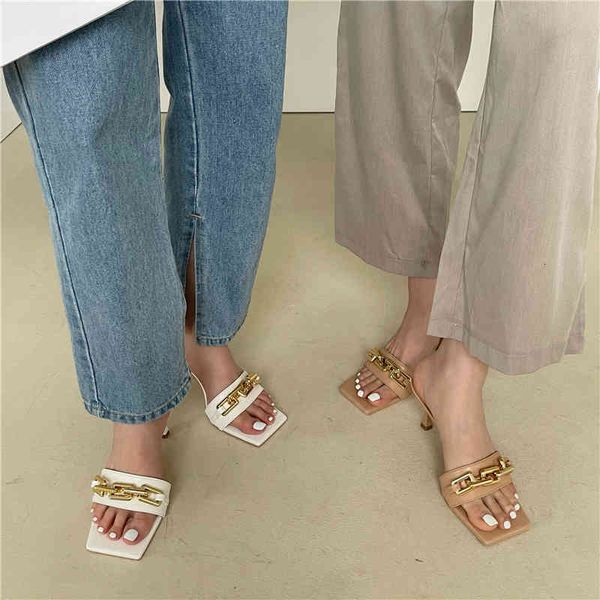 slippers fashion women sandals metal chain thin high heels open toe 2021 wild ladies summer dress pumps elegant mules 35-39 84xw, Black
slippers fashion women sandals metal chain thin high heels open toe 2021 wild ladies summer dress pumps elegant mules 35-39 84xw, Black