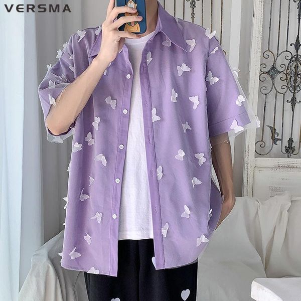men's casual shirts versma korean ulzzang chic butterfly stitch shirt men women net yarn short sleeve oversized vintage male drop, White;black
men's casual shirts versma korean ulzzang chic butterfly stitch shirt men women net yarn short sleeve oversized vintage male drop, White;black